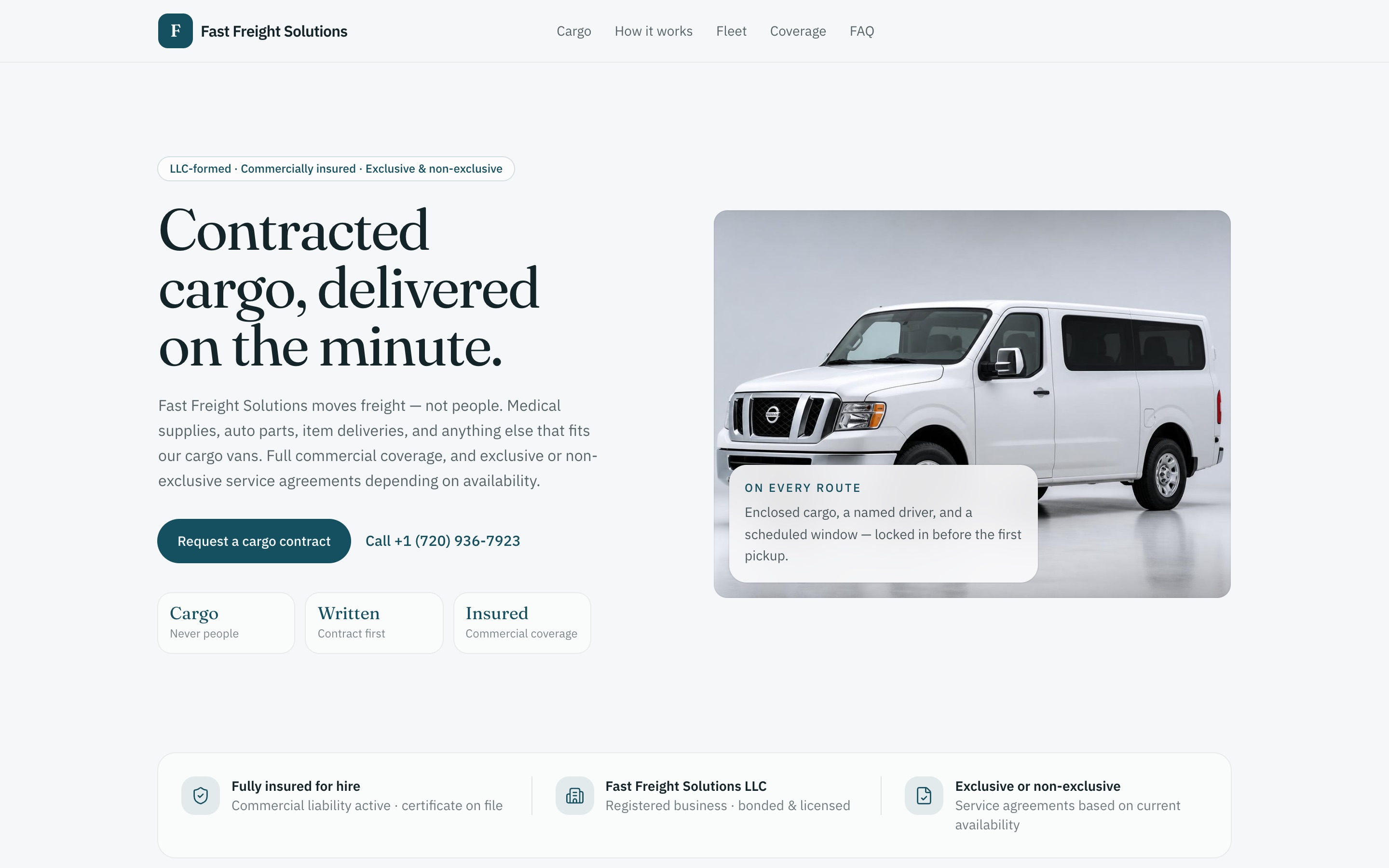 Screenshot of Fast Freight Solutions LLC