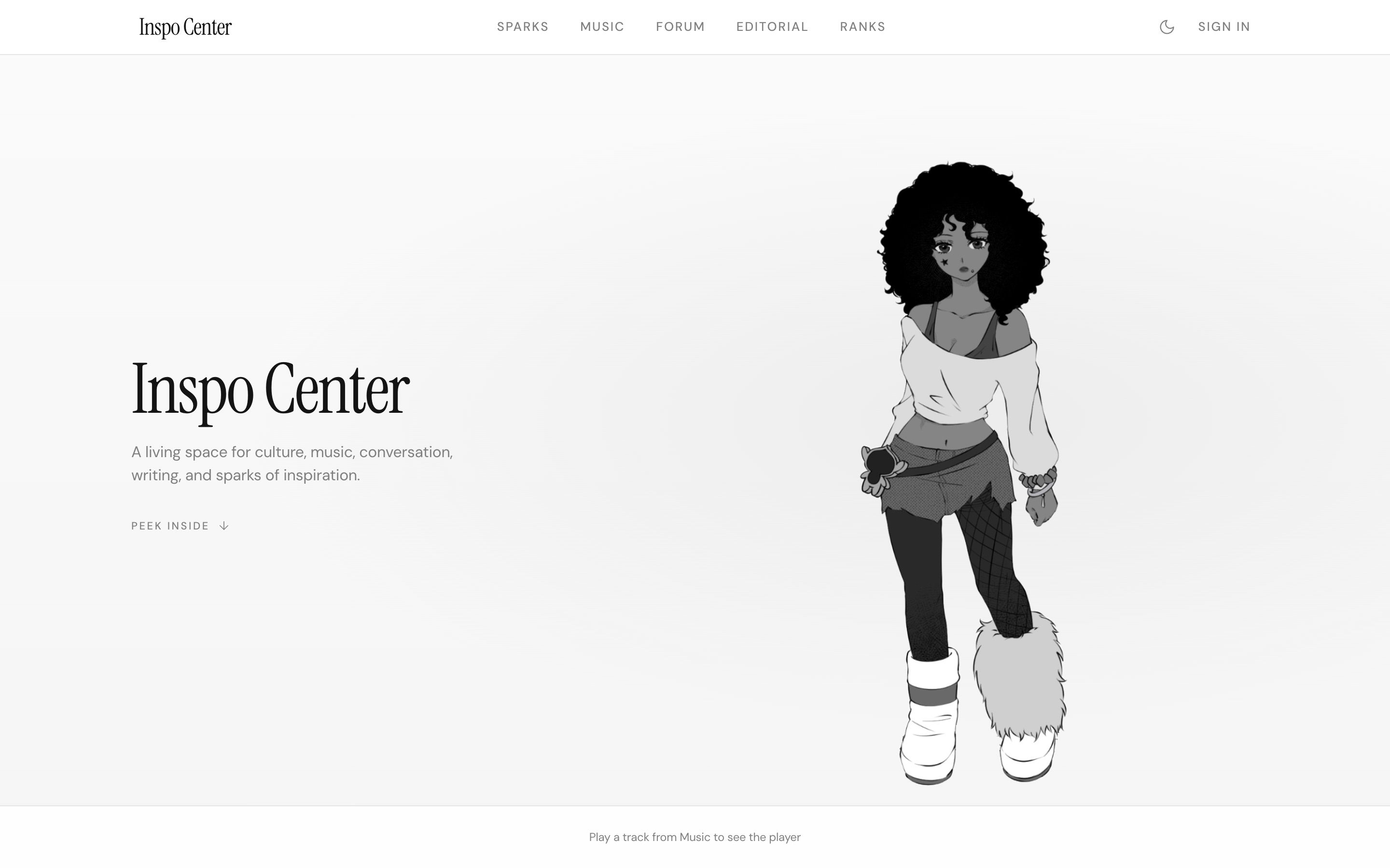 Screenshot of Inspo Center